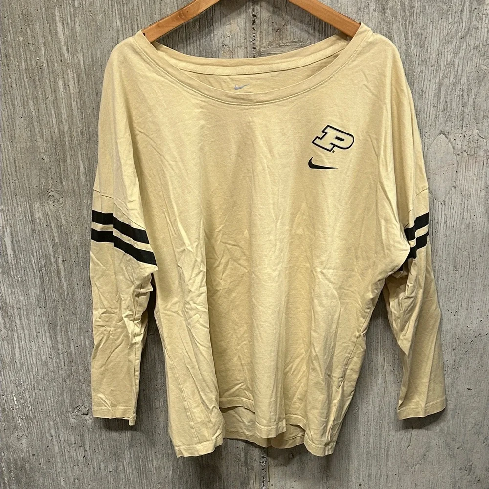 Nike Women’s‎ Purdue University Boilermakers Cream Long Sleeve Black Accents XXL